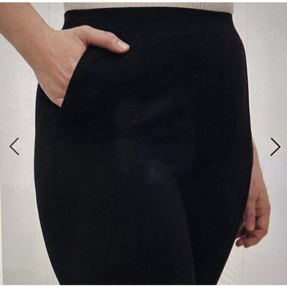 Madewell Knit Kick Flare Ponte Pants Women High Rise Stretch Black Pull On Sz M - Picture 4 of 15